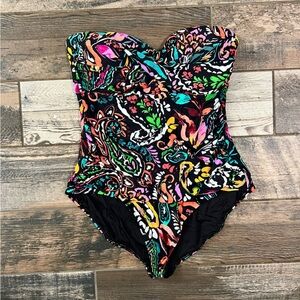 Anne Cole Colorful Paisley Print Swimsuit